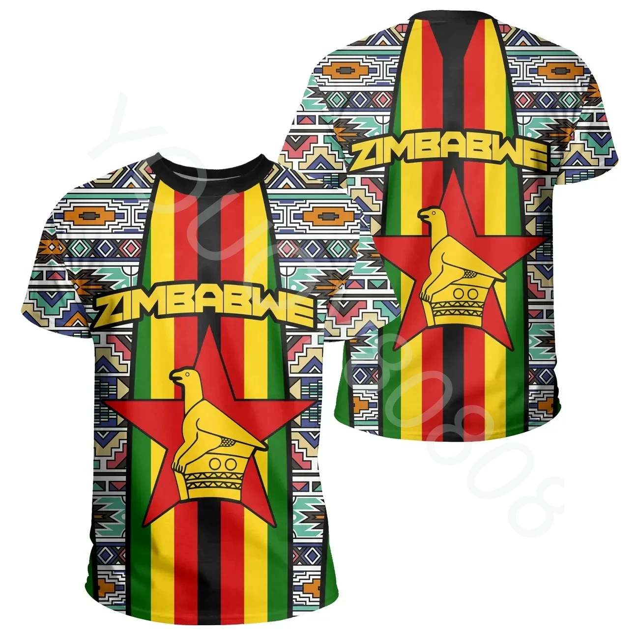 

New African Zone Sports T Shirt Clothing Print Zimbabwe Badge T Shirt Men Ladies Casual Sweatshirt Tops