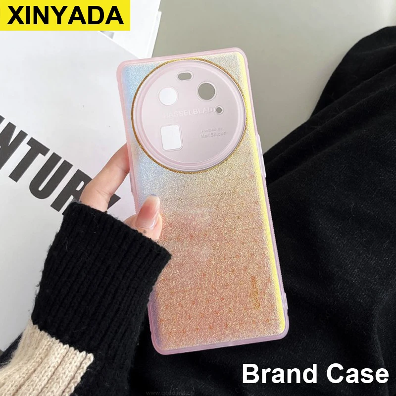 

For Oppo Find X6 Pro Case Porcelain Brand Phone Case For Oppo Find X6 Pro Back Cover Glitter Bumper Bling Shell Skin