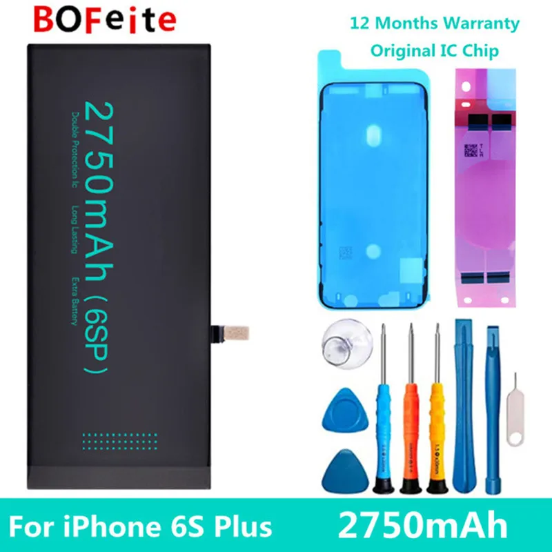 BoFeite Battery For iPhone 6SPlus 2750mAh Replacement Bateria For Apple phone Battery  with Repair Tools Kit