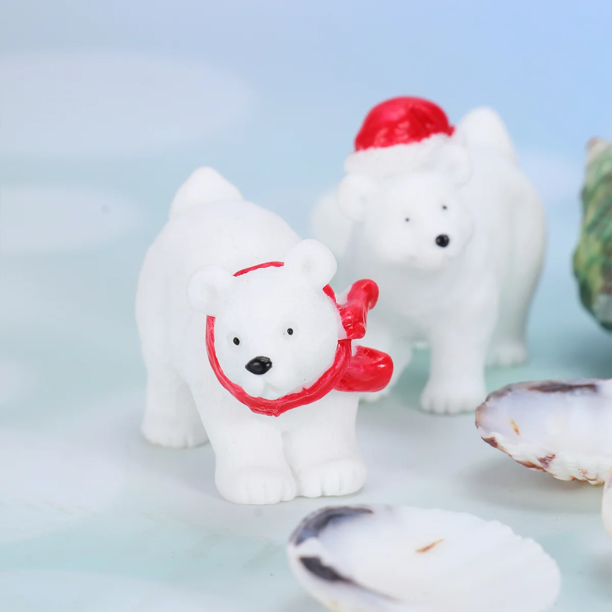 

Christmasbears Mini Figurine Decorations Ornaments Resin Tree Xmas Landscape Micro Crafts Figurinesminiature Ornament Statue