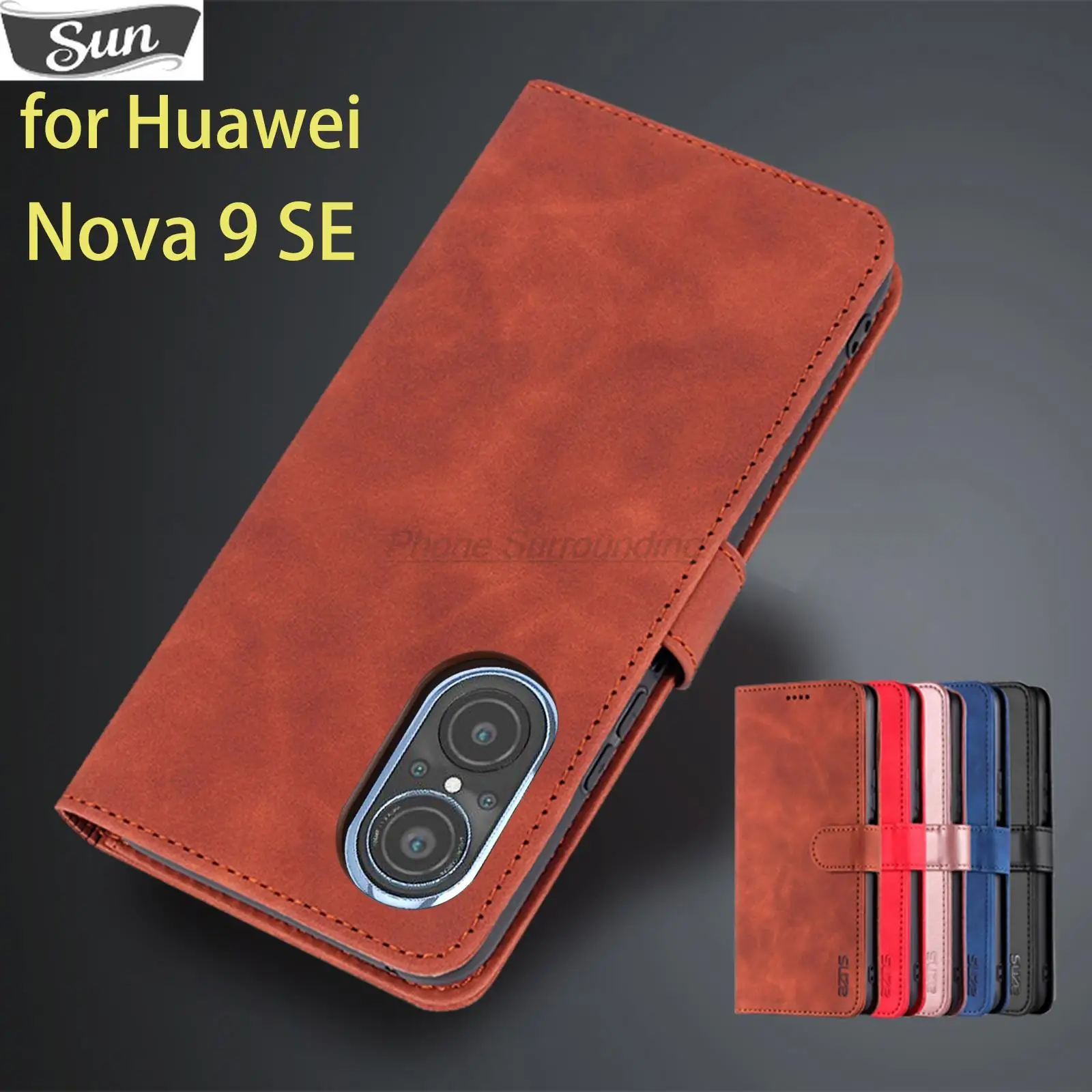 

Card Holder Wallet Case for Huawei Nova 9 SE / Nova9 SE JLN-LX1 JLN-A00 Pu Leather Case Flip Holster Phone Cover fundas Coque