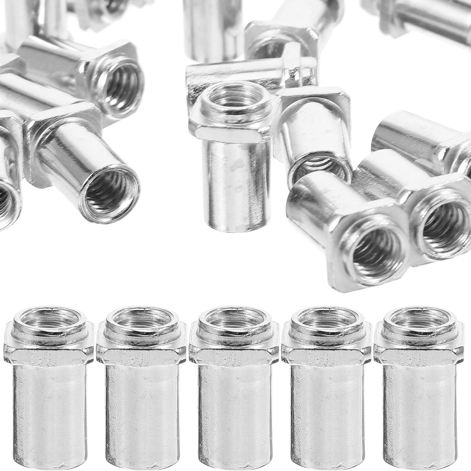 

20 Pcs Swivel Nuts Tom Lug Drum Part Accessory Electric Guitar Tuner Tuning Floor Iron Roller