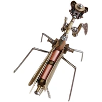 steampunk mechanical insect ornament full metal mantis animal model creative handmade crafts living room decoration