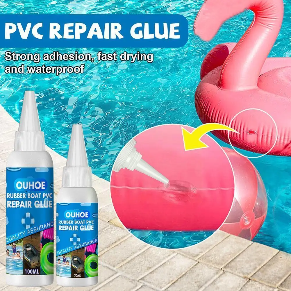

30/100ml Swimming Pvc Adhesive Swim Repair Glue Tube Wimming Rings Patch Boat Swimming Pool Adhesive Repair Accessories Glu Q3y0