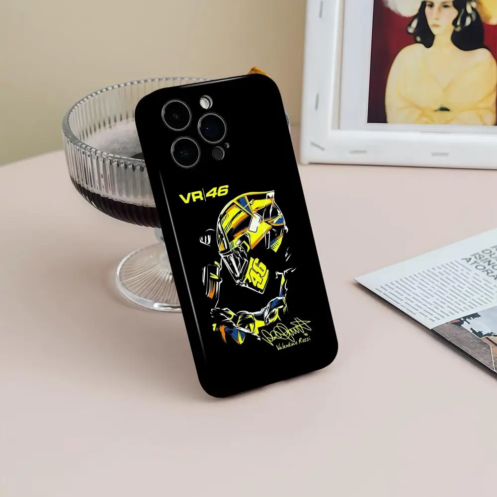 Фото Чехол для телефона V-Valentino-R-Rossi для iPhone 17 16 15 14 13 12 11 Plus Pro Max Mini, глянцевый, HD, жесткий, с защитной пленкой №1