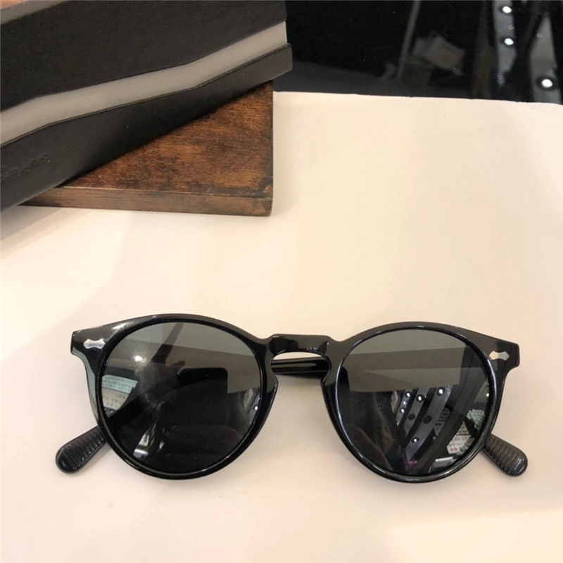 SUPER SUNG SS048 Sunglasses For Men Women Summer Style Anti-Ultraviolet Retro Plate Oval Frame Random Box
