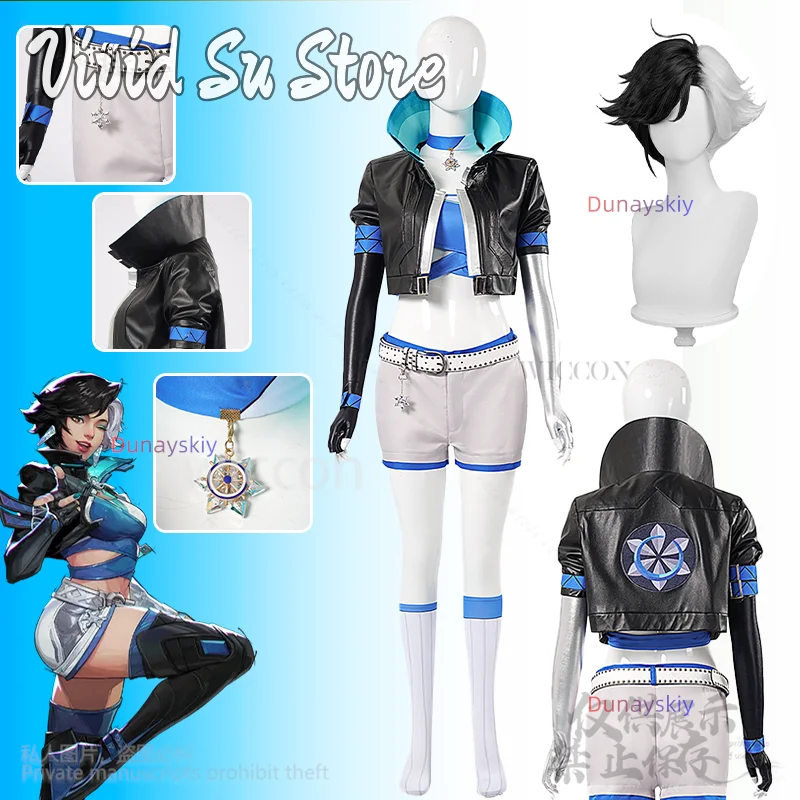 Игра Rivals Косплей Луна Снежный костюм Пальто платье сексуальный аниме парики для