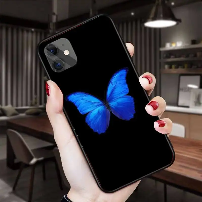 Прекрасный чехол для телефона с изображением бабочек для iPhone 11 12 13 Pro Max 5s 6s 7 8 Plus X Xr Xs Se 2020 Mini Cover