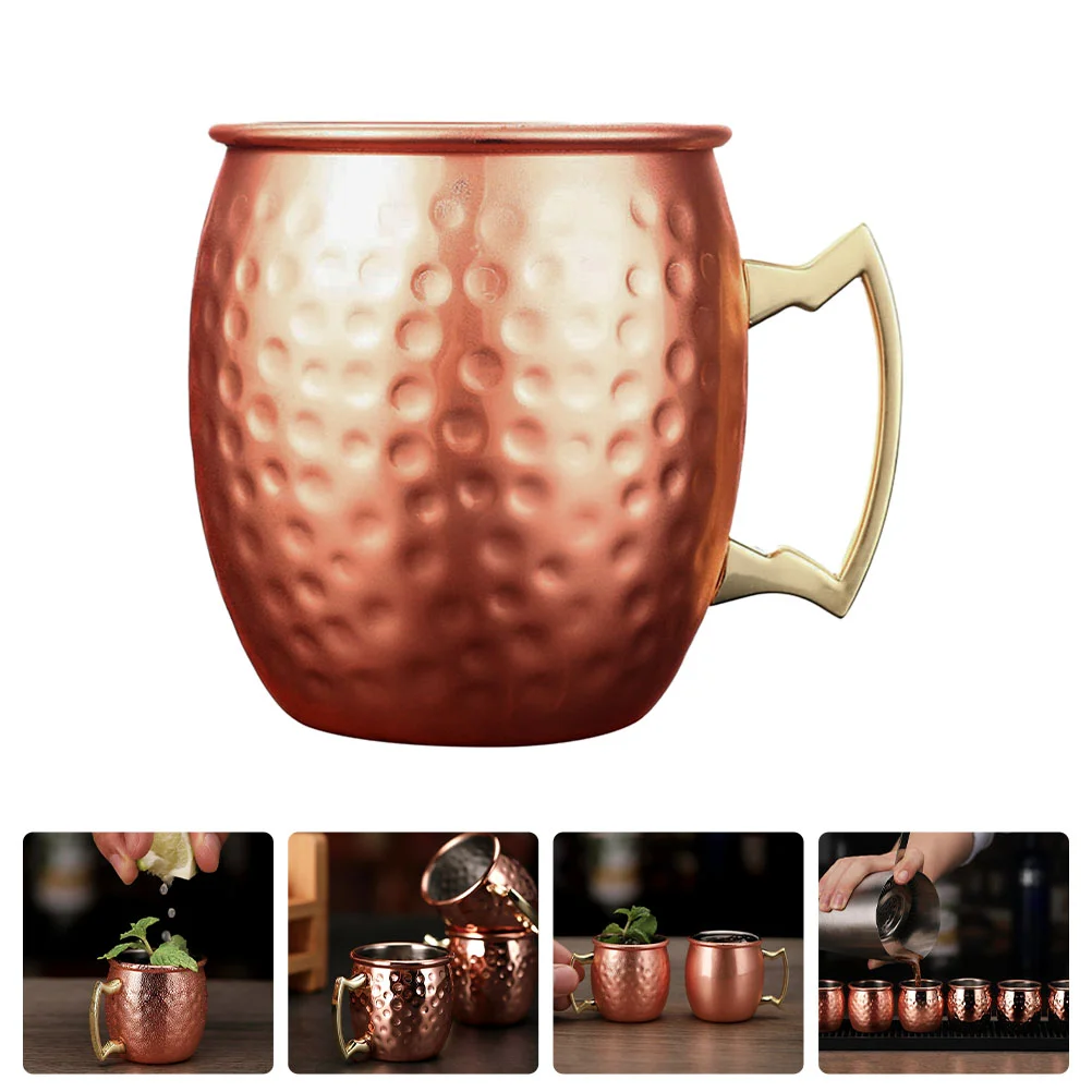 

Cup Glasses Mug Drinking Water Coffee Cocktail Iced Tea Metal Mule Tumblers Moscow Beverage Mugs Copper Steel Stainless Beer