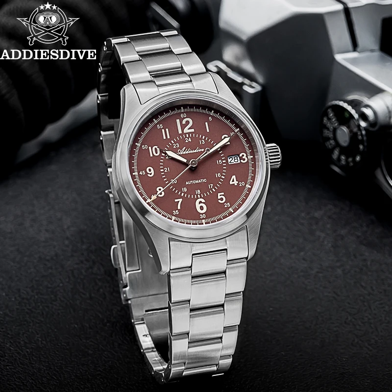 Часы ADDIESDIVE новое саппирное платье NH35 автоматические часы механические 39 мм