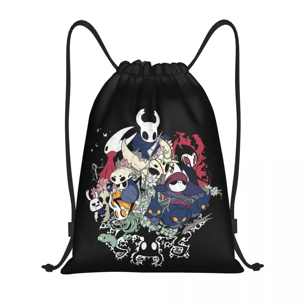 

Hollow Crew Team Cherry 3 Backpack Novelty Blanket roll Drawstring Bags Gym Bag Creative Retro Large capacity Cosy