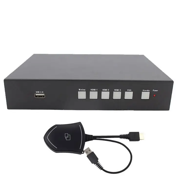 

CS-511 Wireless presentation system Airplay dongle sender transmitter Tx Rx receiver scaler switcher