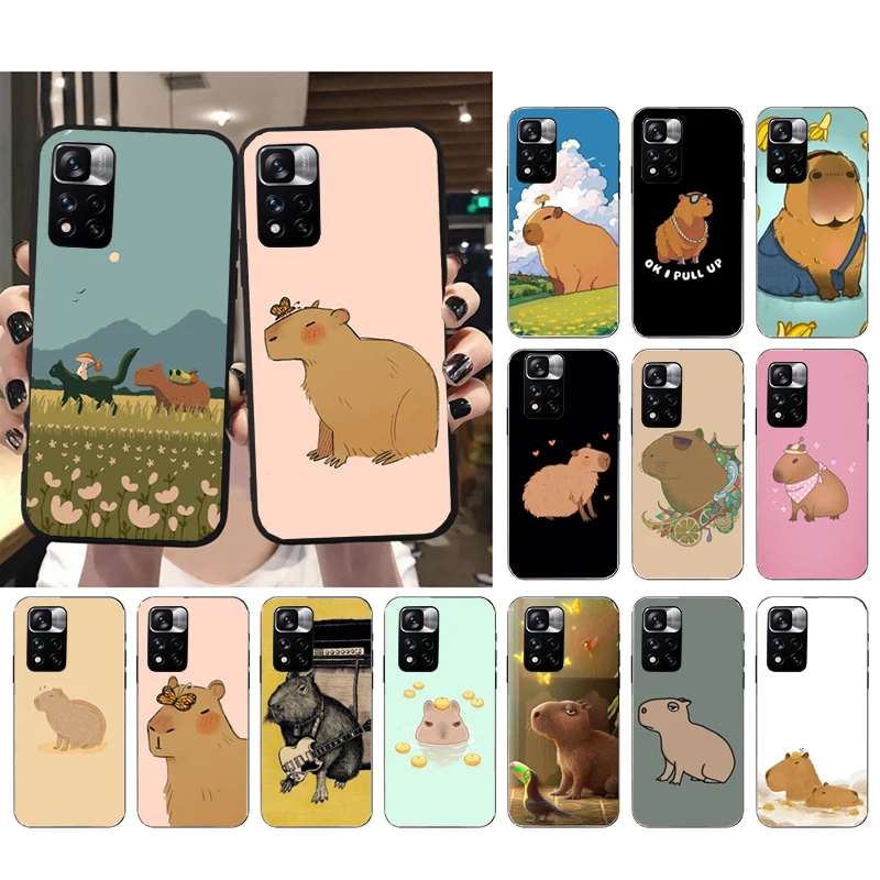 

Cartoon Capybara Phone Case for Xiaomi Redmi Note 12 Pro 11S 11 10 Pro 9Pro Note9 10S Redmi 10 9C 9A Funda