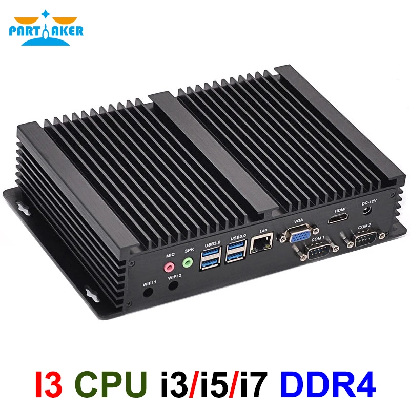 11th Gen Industrial Mini PC Intel Core i7 1165G7 i5 1135G7 Fanless System Barebone Computer 2xDDR4 Ram Slot HDMI VGA 7*USB WiFi