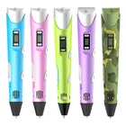 3D Ручка со светодиодным экраном для детей, 3D Ручка для рисования сделай сам, совместимая с волокном PLA ABS, креативная игрушка, подарок для детей, дизайн