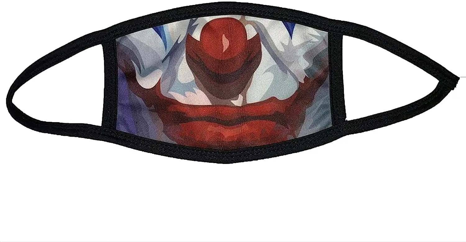 

Clown Face Mask Red Adult Unisex Dust Filter Washable Multi-use Mask