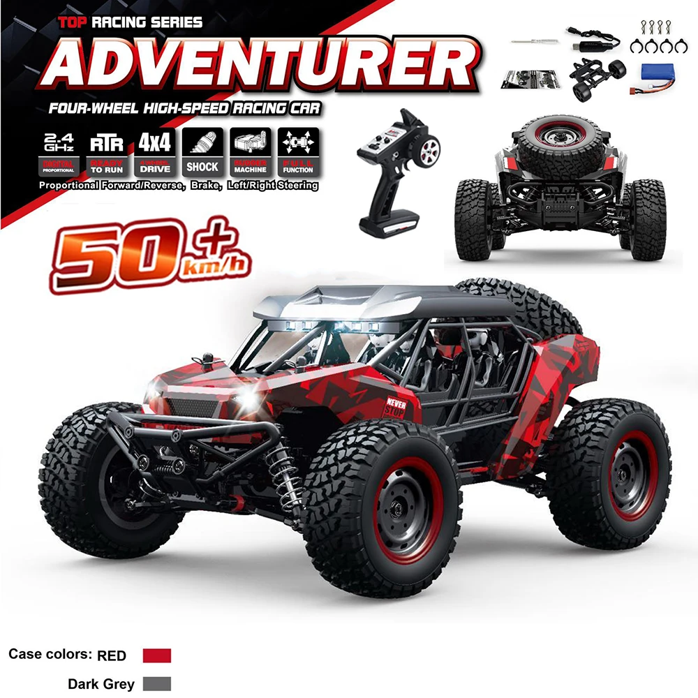 With Led Remote Control Off-road Cars High Speed Drift Monster Truck For Kids Vs Wltoys 144001 Toys