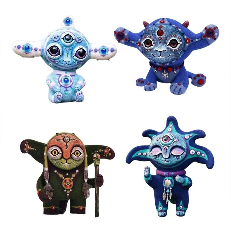 

Dream Garden Animal Elf Handmade DIY Resin Doll Cartoon Alien, Garden Troll Statue, Desktop Decoration Craft, Gift for Children.