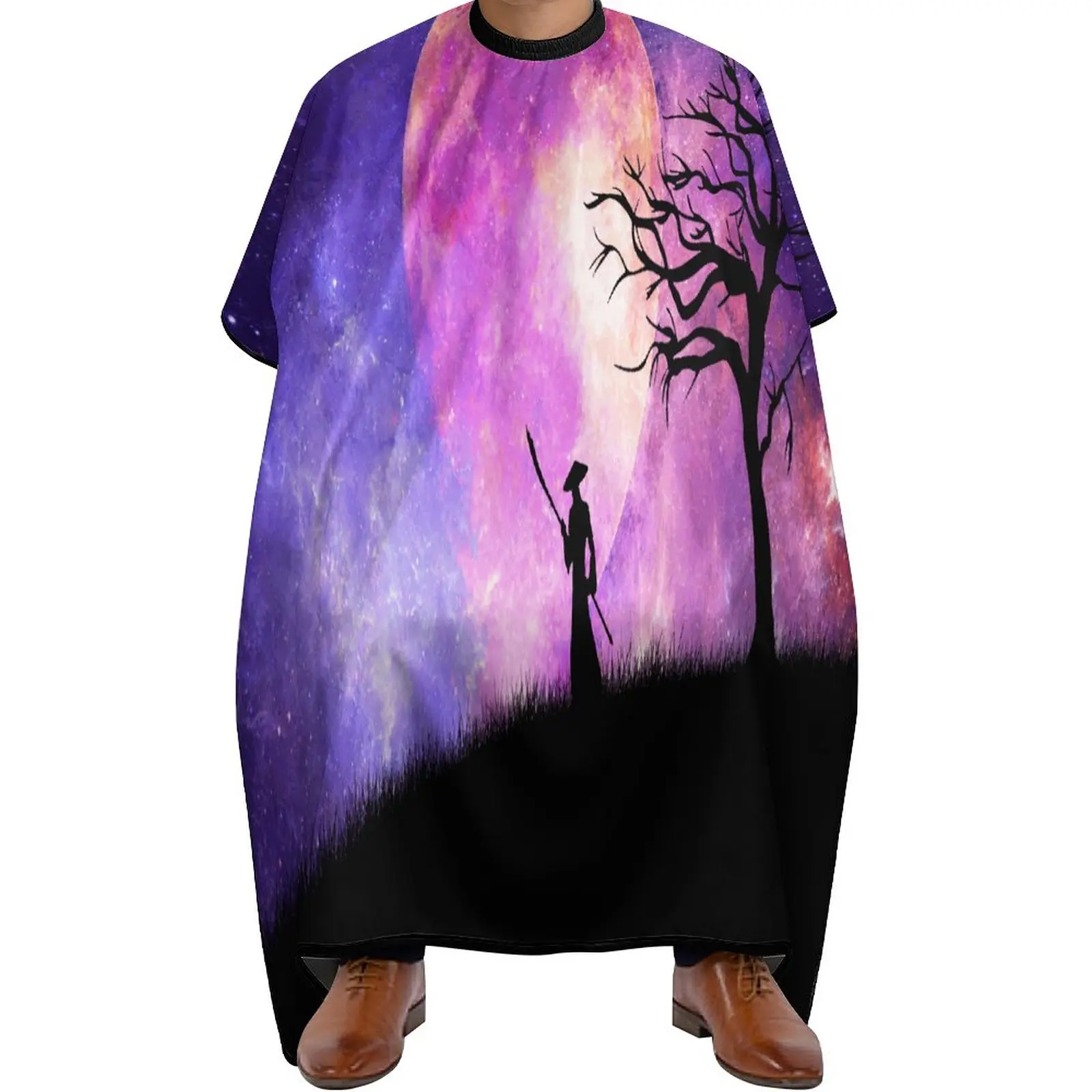 

Накидка для стрижки волос с кнопками-застежками для парикмахерской