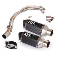 exhaust system for kawasaki ninja400 250 17 21 motorcycle pipe dual outlet front pipe sliding 310mm muffler removable db killer