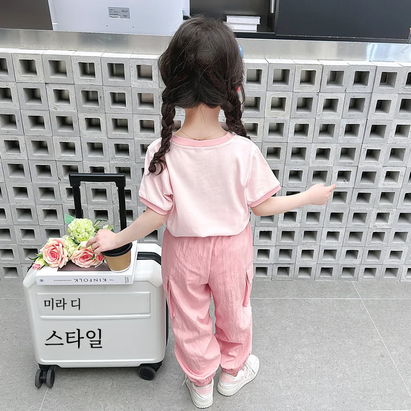 Летняя одежда для маленьких девочек комплект мелодий футболка с коротким