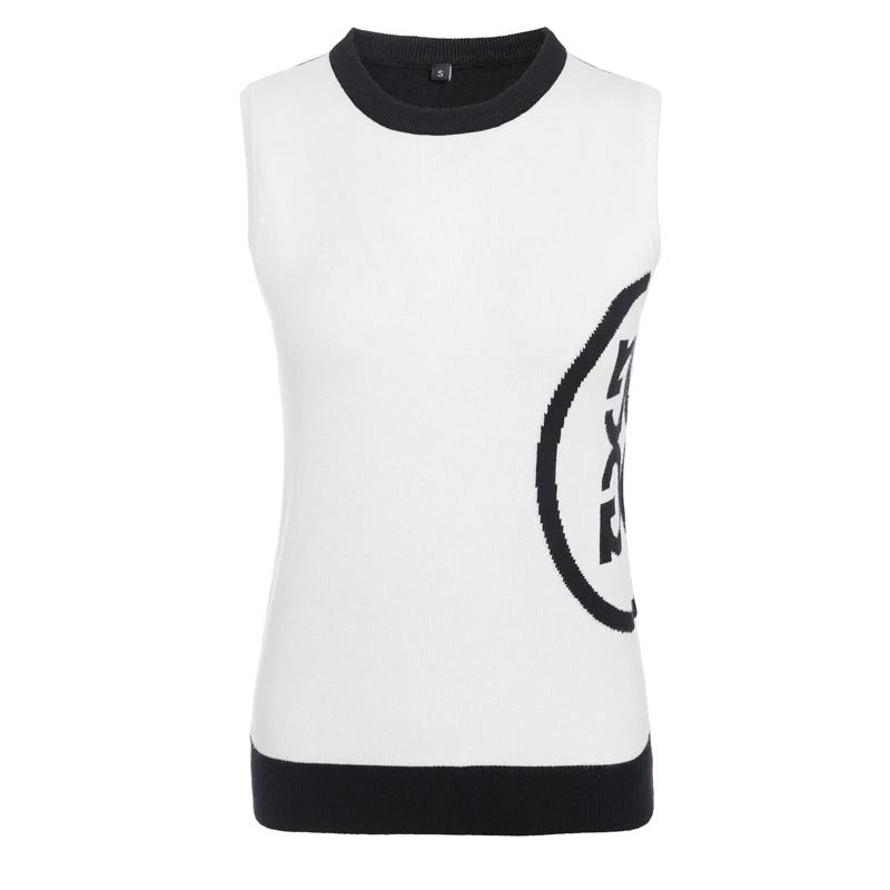 Cross-border Korean golf sweater vest female autumn and winter new fashion solid color knitted undershirt