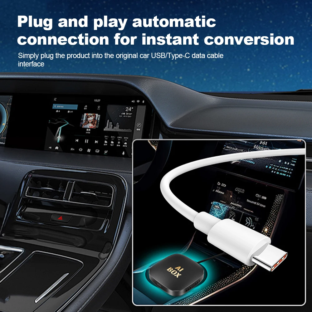 Приставка Смарт-ТВ CarPlay Android 13 0 2 + 32 ГБ Wi-Fi Bluetooth 5