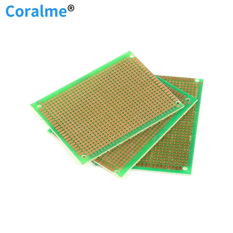 2pcs 7X9cm FR4 Single Side PCB Prototype Universal Experiment Printed Circuit Board Epoxy Glass Fiber FR-4 Green 7*9cm |