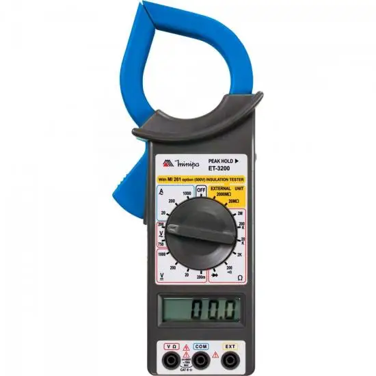 

ET-3200 Digital Amperimeter Ppliers Blue/Black MINIPA