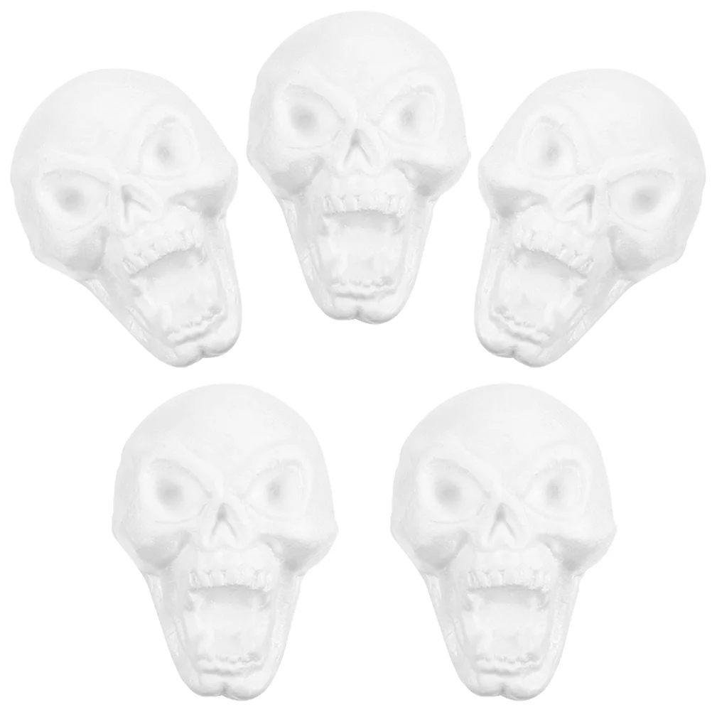 

5 Pcs Halloween Party Layout Decor Hanging Skulls Head Pendants Supplies Grimace Decoration