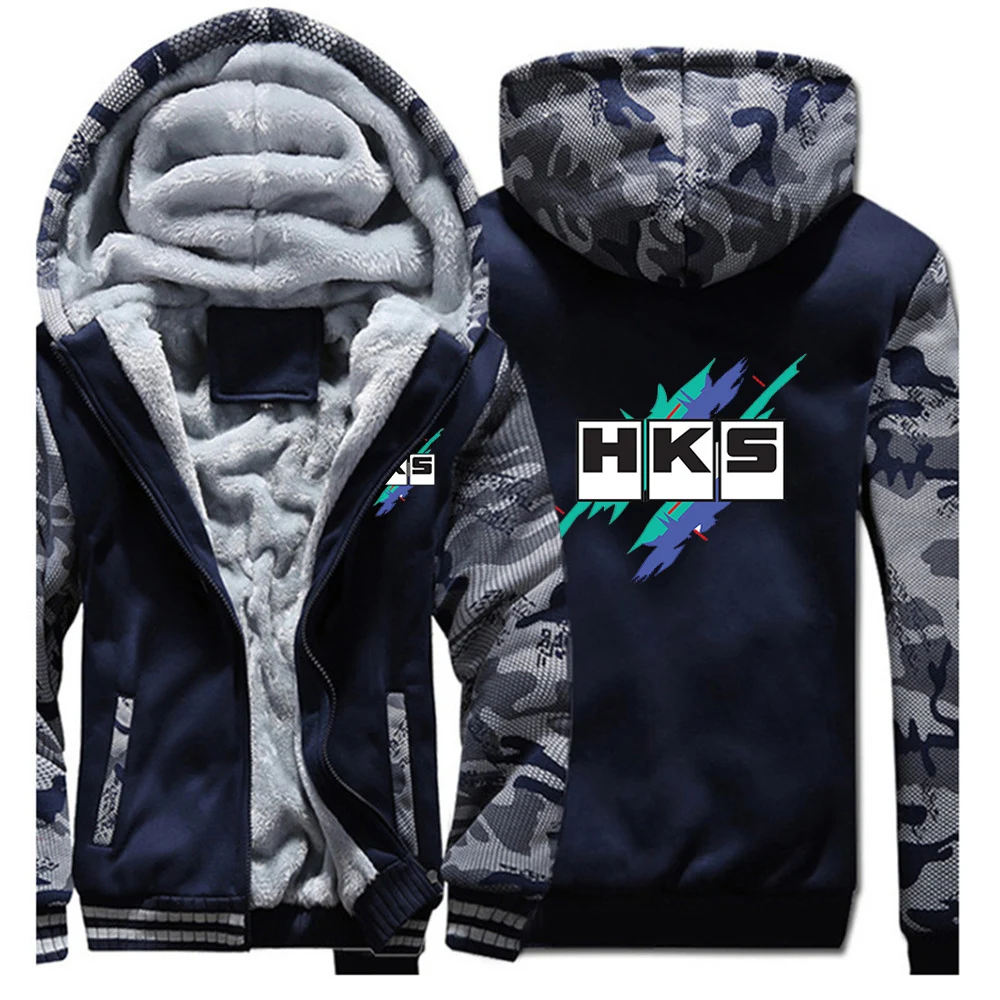 Фото Мужская толстовка на молнии HKS Power and Sports Print, новая коллекция Осень-Зима 2026, утепленная, флисовая, теплая, комфортная №5