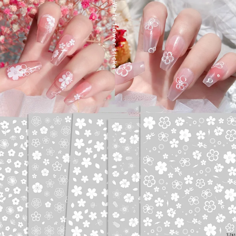 

Nail Stickers Cherry Blossom Stickers Nail Decoration INS Nail Stickers Fresh Sweet Stylish INS Pretty Nail Art