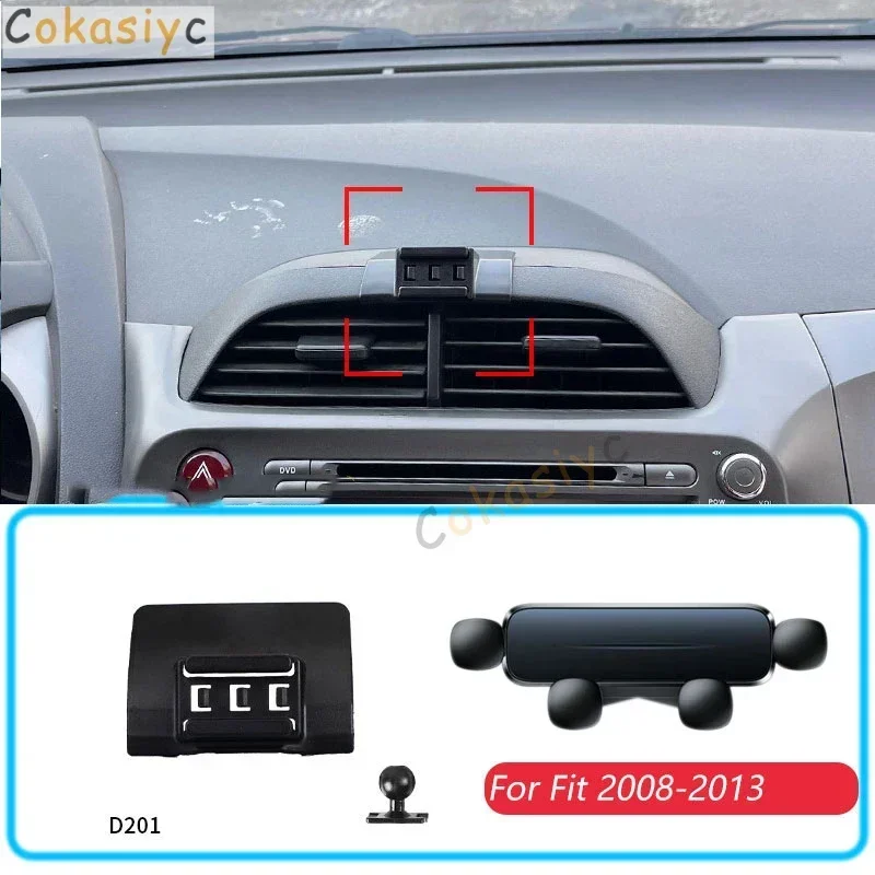 Фото Автомобильный держатель телефона для Honda Fit JAZZ 2008-2013, гравитационная подставка, поддержка горизонтального GPS-кронштейна для мобильного телефона, аксессуары с основанием №2