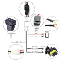 parts fog light harness 40a 12v black h11 wiring socket with led indicator switch automotive relay