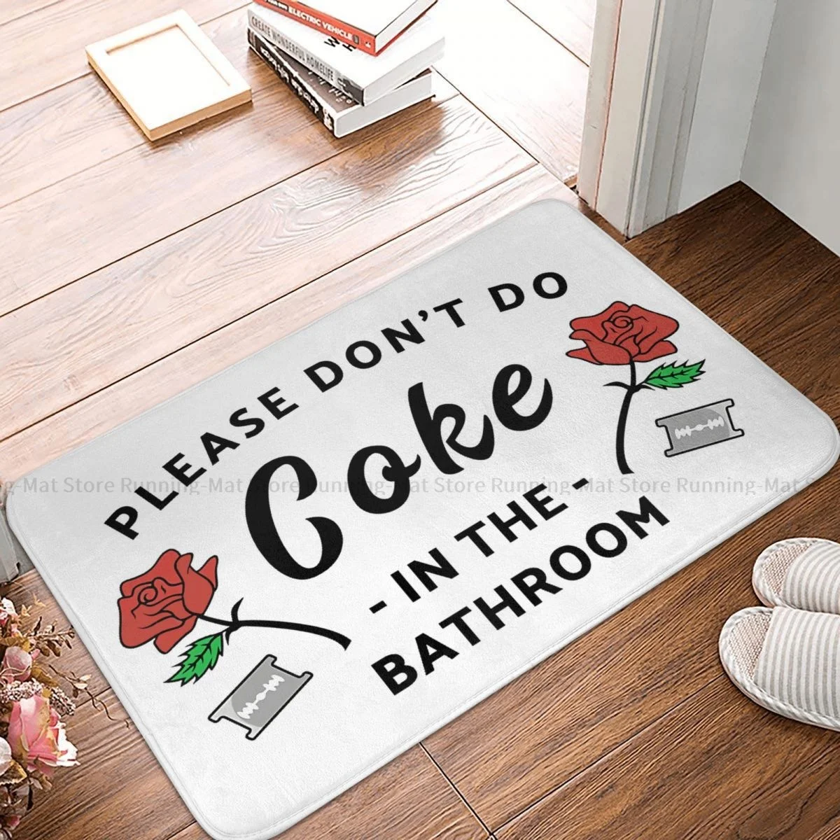 

Нескользящий дверной коврик, пожалуйста, не ложите Кокс в ванной, розовый коврик для ванной, спальни, добро пожаловать, дизайнерский Декор