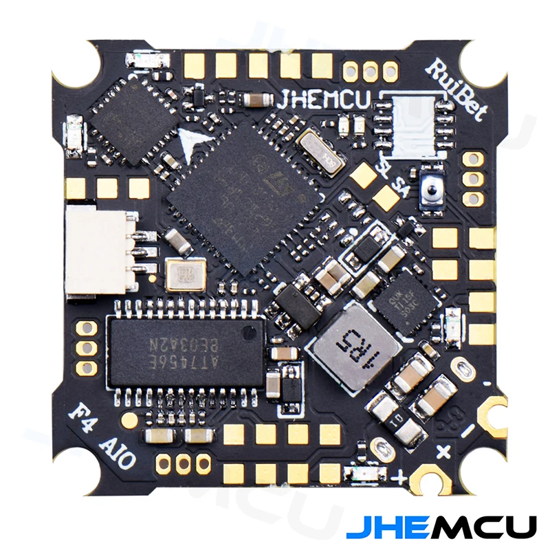 

JHEMCU RuiBet F4 AIO MPU600 F411 Flight Controller BLHELIS 12A 4in1 ESC 25.5X25.5mm for FPV Tinywhoop Drones DIY Parts