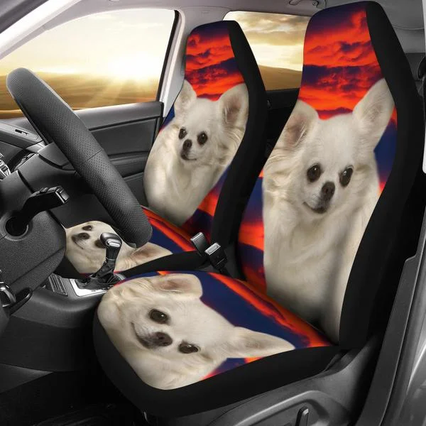 

2pcs Chihuahua Dog Print Car Seat Covers