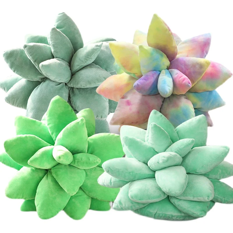 

Lifelike Succulent Plants Plush Stuffed Toys Pillow Decor Doll Creative Potted Flowers Pillow Home Decorative Plantsr Kid Gift