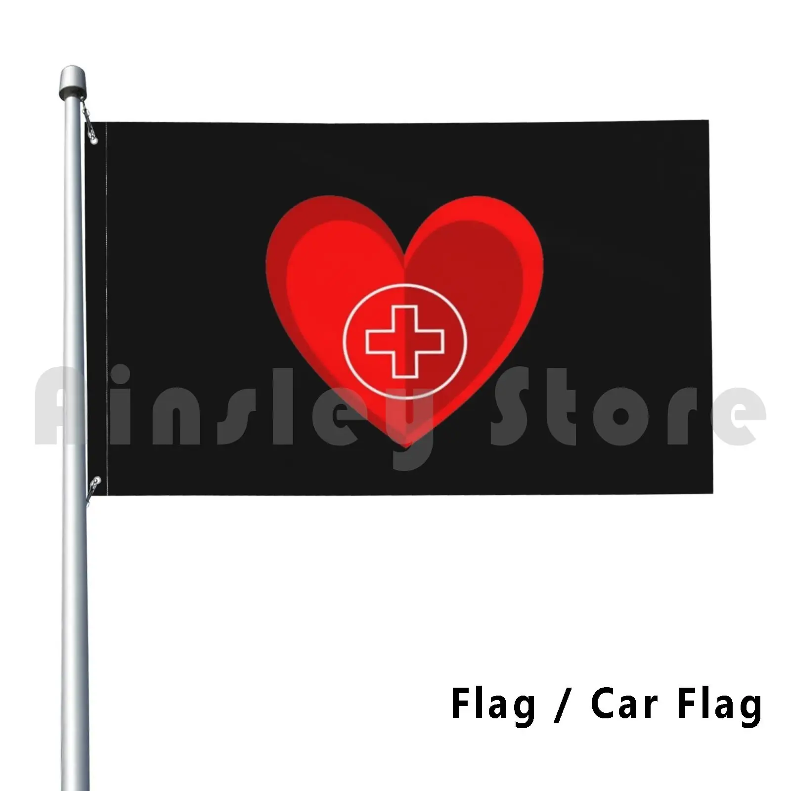 Флаг Автомобильный флаг любовь медицинская шапка медицина безопасный