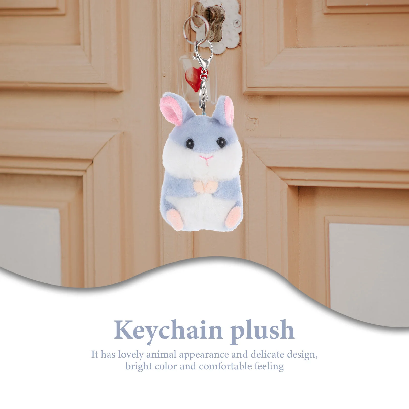 Cartoon Key Ring Plush Animal Cute Keychain Accessories Keychains Backpacks Fluffy
