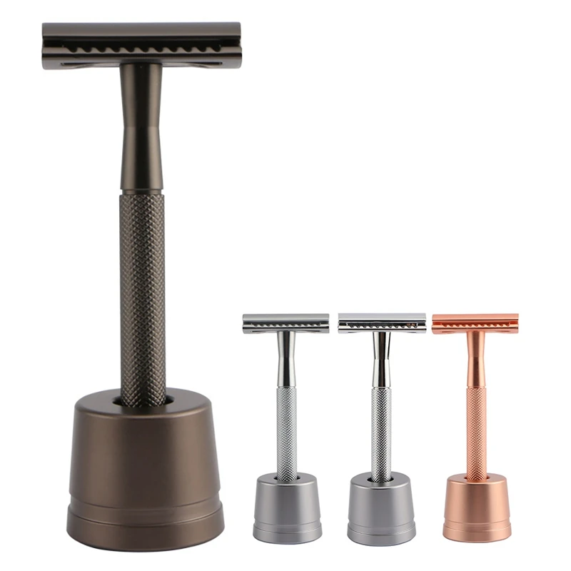 

Мужская классическая двухсторонняя ручная бритва с длинной ручкой, набор для безопасной бритвы, Водонепроницаемая бритва без ржавчины с 5 л...