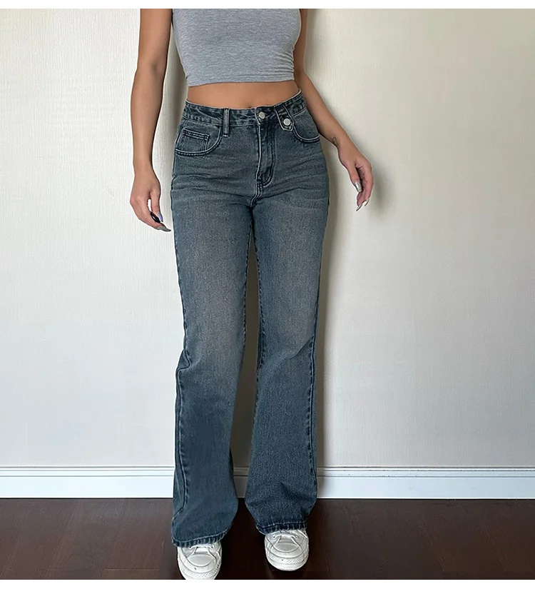 

Hot Jeans,2023 Vintage 90s Straight Casual Baggy Jeans Women's Y2k Clothes Denim Trousers Clothing Female High Waist Pants Stree