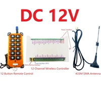 dc 12v 24v for garage door smart home led 12ch 433m industrial grade rolling code wireless controller relay kit