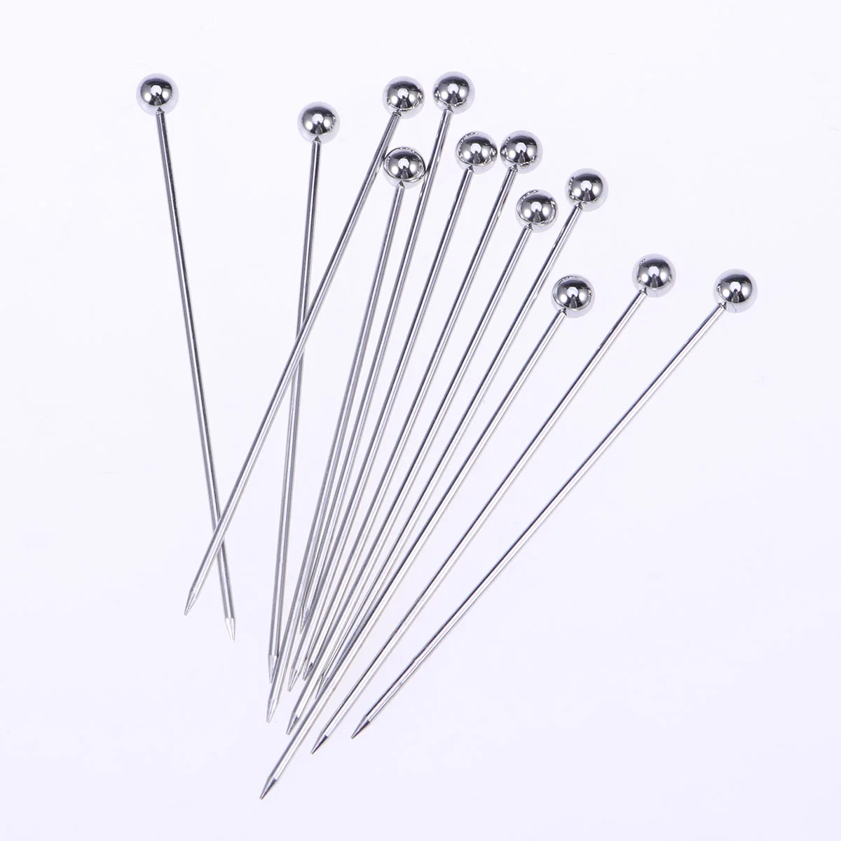 

24pcs Stainless Steel Cocktail Picks Martini Picks Set Appetizer Toothpicks Cocktail Fruit Sticks ( Silver )