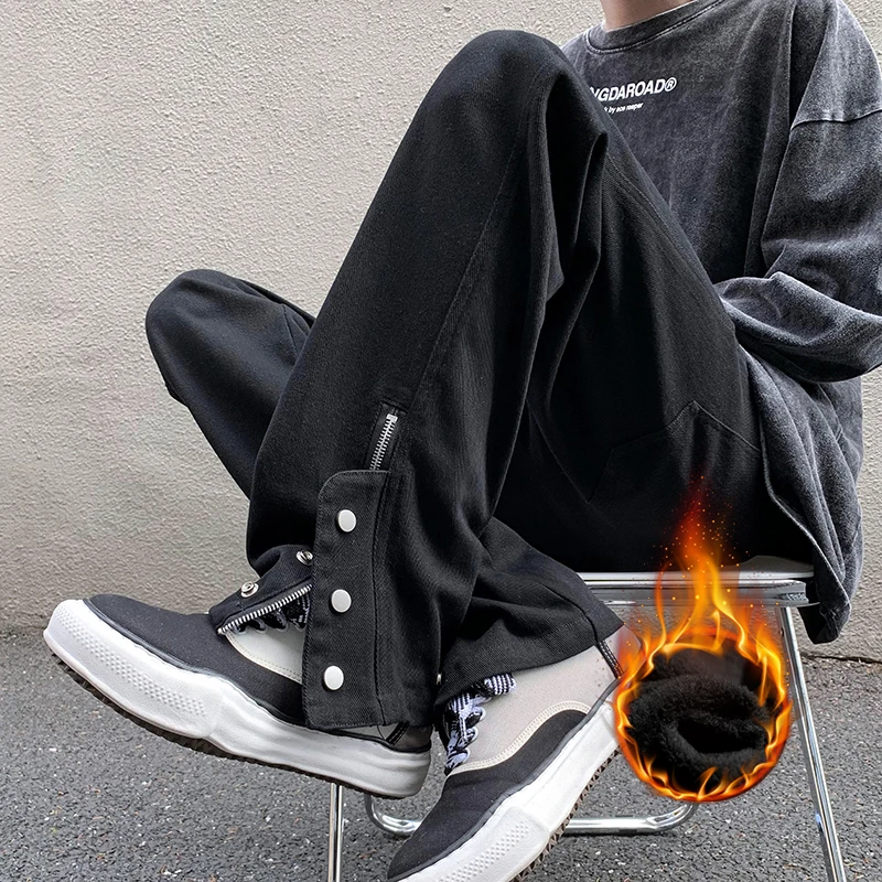 

Джинсы мужские рваные в стиле Хай-стрит, Брендовые брюки с широкими штанинами в стиле хип-хоп, тонкие прямые свободные повседневные штаны, K673, лето 2022