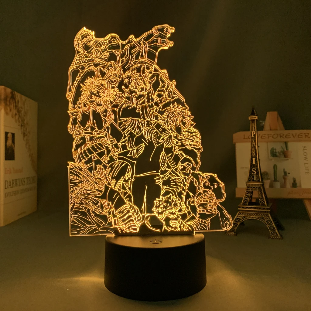 

Anime Led Night Light My Hero Academia Fanart Team for Room Decoration Home Lighting Birthday Gift 3d Led Lamp Manga MHA Group
