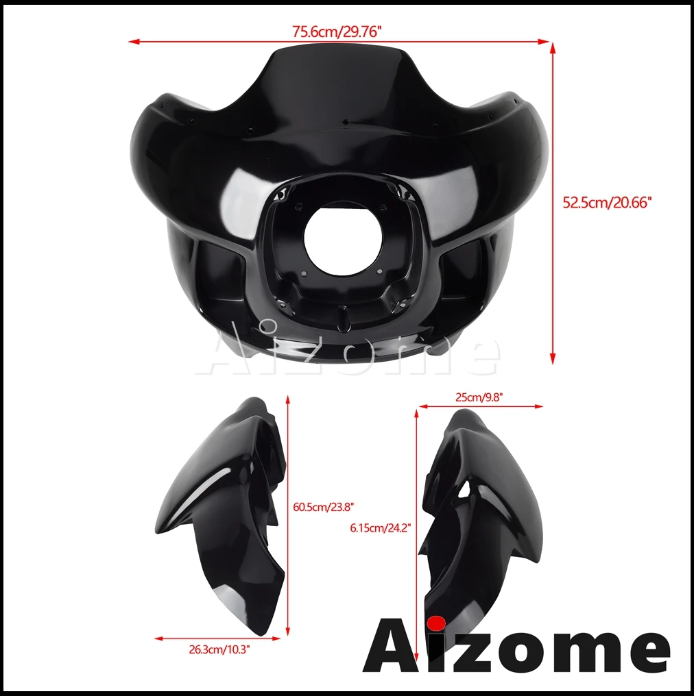 Мотоциклетная Нижняя верхняя обтекатель лобовое стекло фары маска для Harley Softail Low