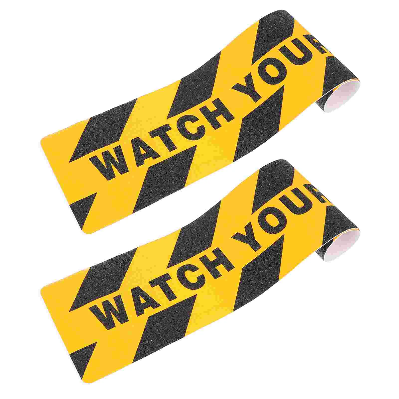 

2 Pcs Non Slip Tape Warning Anti-slip Stickers Floor Decal The Sign Tapes Child