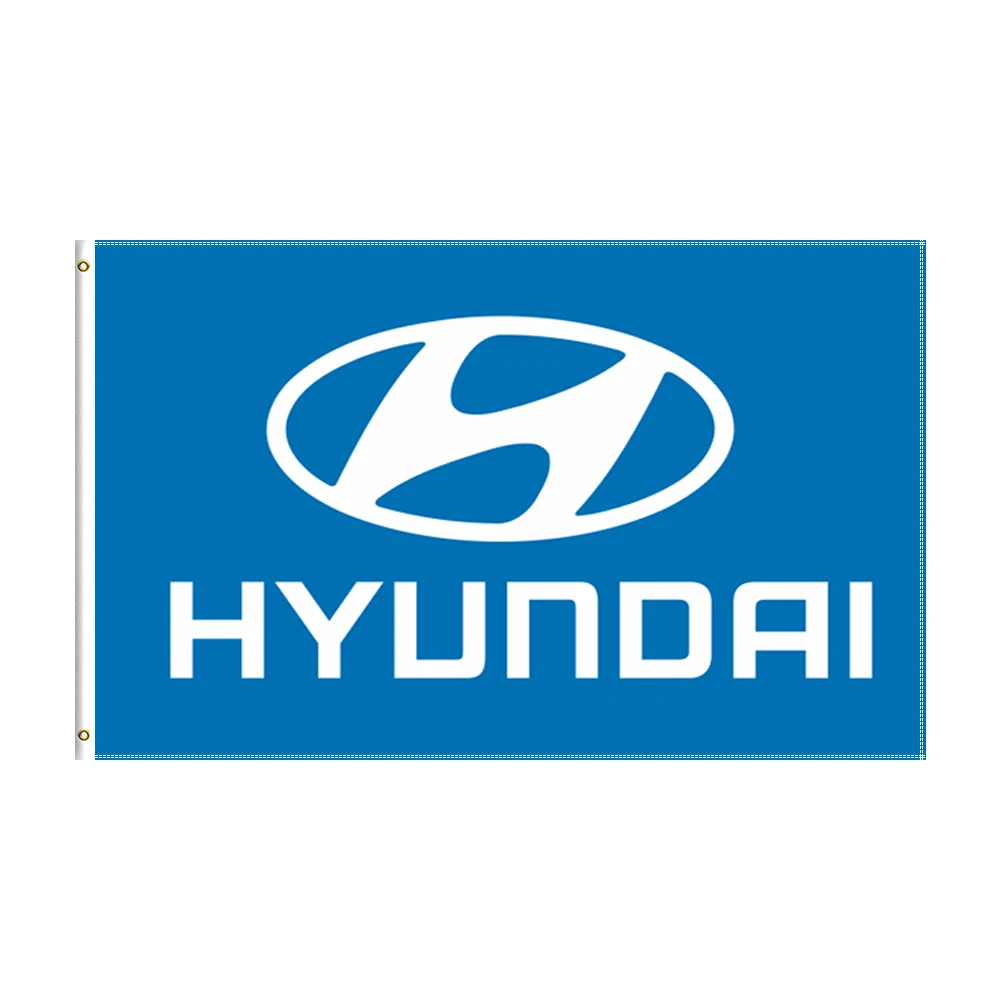 

3x5 Ft Hyundai Flag Polyester Printed Racing Car Banner For Decor