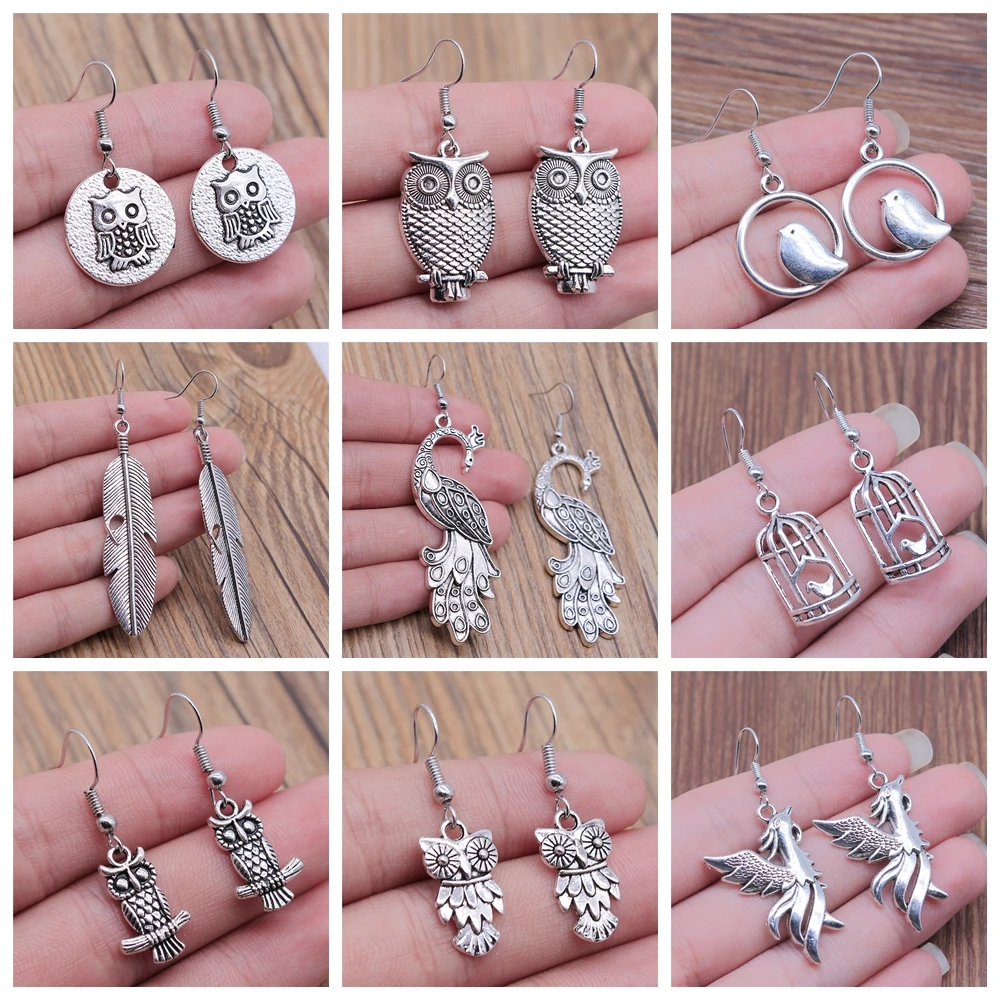 53 стиля искусство для женщин винтажная сова голубь павлин Феникс ласточка перо